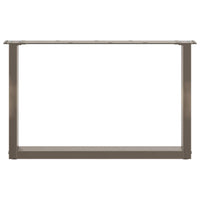 Gambe per Tavolino da Caff¨¨ a Forma di U 2 pz-Set di 2 Gamba per Tavolo Acciaio Naturale 70x(42-43) cm Acciaio