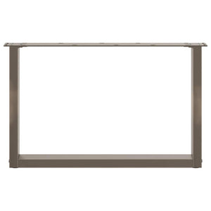 Gambe per Tavolino da Caff¨¨ a Forma di U 2 pz-Set di 2 Gamba per Tavolo Acciaio Naturale 70x(42-43) cm Acciaio