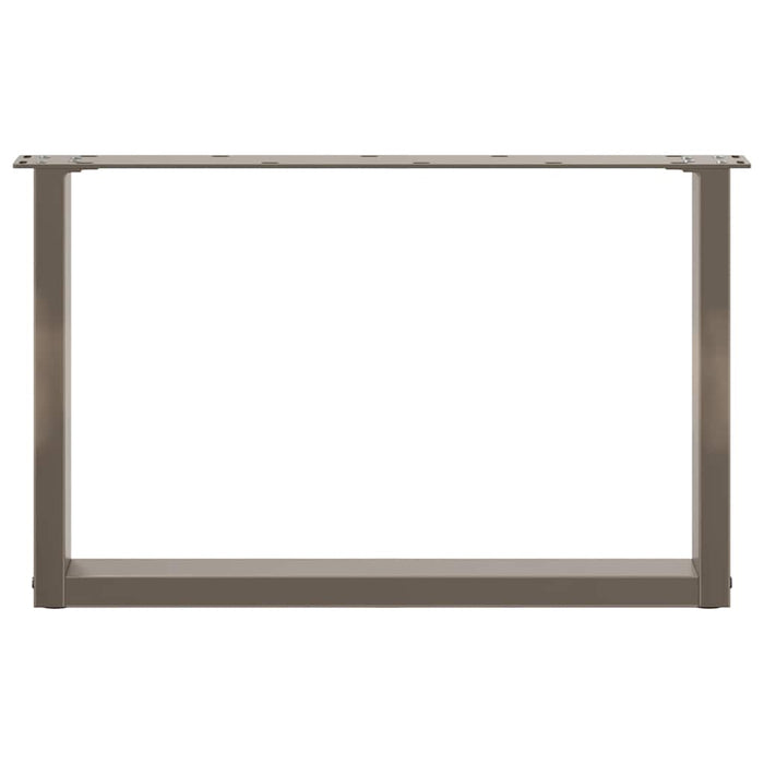 Gambe per Tavolino da Caff¨¨ a Forma di U 2 pz-Set di 2 Gamba per Tavolo Acciaio Naturale 70x(42-43) cm Acciaio