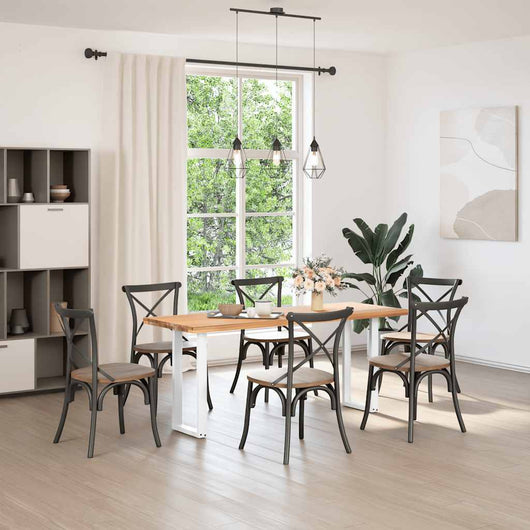 vidaXL Gambe per tavolo consolle a forma di U 2 pz bianche 28x(72-73) cm in acciaio