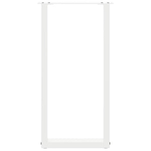 vidaXL Gambe per tavolo consolle a forma di U 2 pz bianche 28x(72-73) cm in acciaio