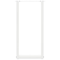 Gambe per tavolo consolle a forma di U 2 pz bianche 28x(72-73) cm in acciaio 4013169