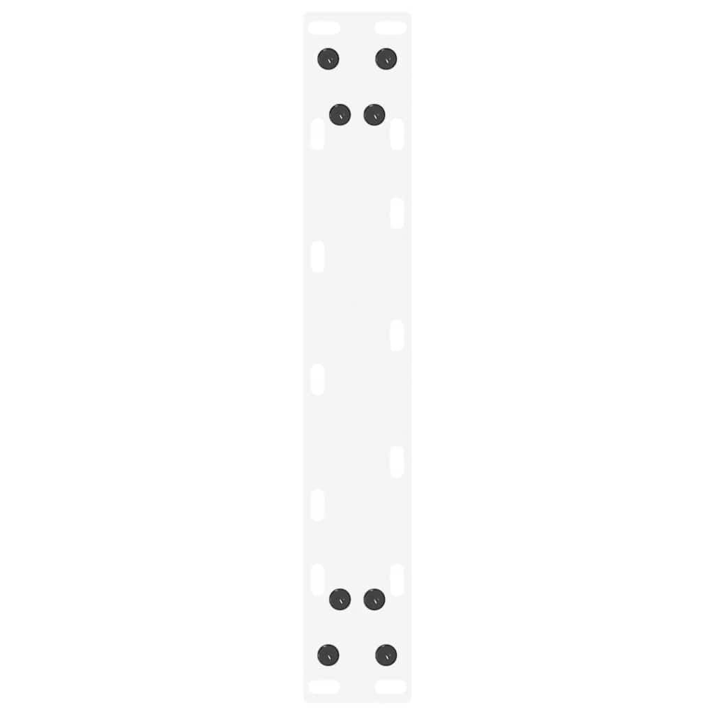 vidaXL Gambe per tavolo consolle a forma di U 2 pz bianche 28x(72-73) cm in acciaio