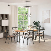 Gambe per tavolo consolle a forma di U 2 pz Antracite 28x(72-73) cm Acciaio