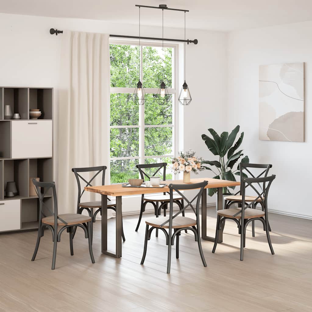 Gambe per tavolo consolle a forma di U 2 pz in acciaio naturale 28x(72-73) cm 4013171