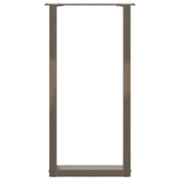 vidaXL Gambe per tavolo consolle a forma di U 2 pz in acciaio naturale 28x(72-73) cm
