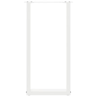vidaXL Gambe per tavolo consolle a forma di U 2 pz bianche 38x(72-73) cm in acciaio