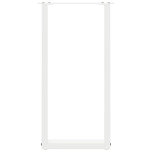 Gambe per tavolo consolle a forma di U 2 pz bianche 38x(72-73) cm in acciaio 4013173