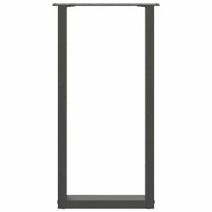 vidaXL Gambe per tavolo consolle a forma di U 2 pz Antracite 38x(72-73) cm Acciaio