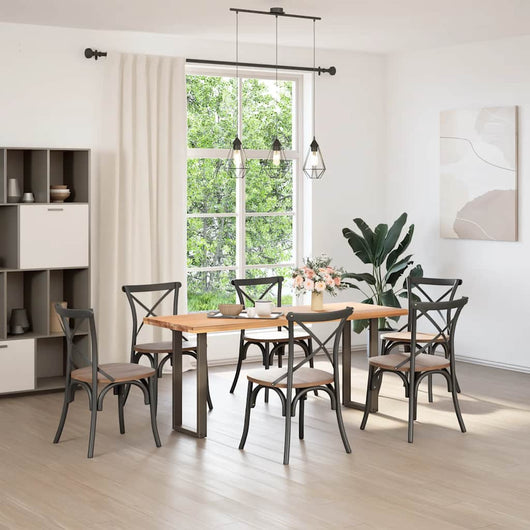 Gambe per tavolo consolle a forma di U 2 pz in acciaio naturale 38x(72-73) cm 4013175