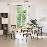 Gambe per tavolo da pranzo a forma di U 2 pz bianche 50x(72-73) cm in acciaio 4013177