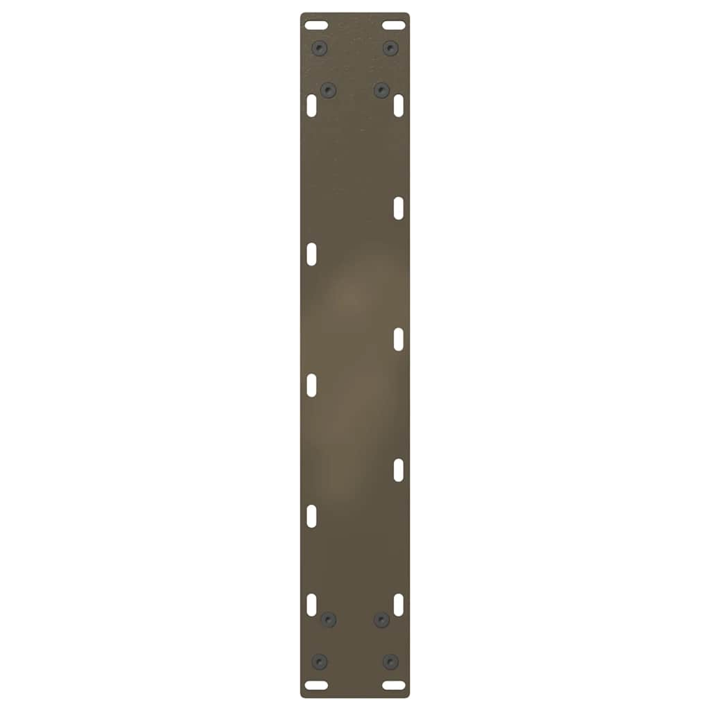 Gambe per tavolo da pranzo a forma di U 2 pz in acciaio naturale 50x(72-73) cm 4013179