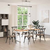 vidaXL Gambe per tavolo da pranzo a forma di U 2 pz bianche 60x(72-73) cm in acciaio