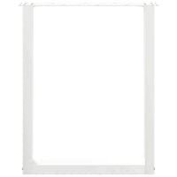 Gambe per tavolo da pranzo a forma di U 2 pz bianche 70x(72-73) cm in acciaio 4013185