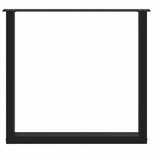 Gambe per tavolo da pranzo a forma di U 2 pz nere 80x(72-73) cm in acciaio 4013188