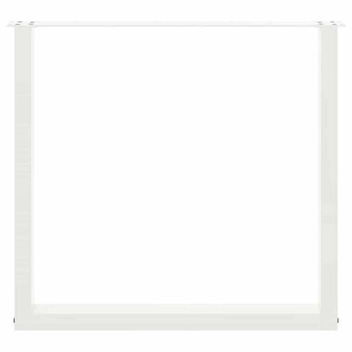 vidaXL Gambe per tavolo da pranzo a forma di U 2 pz bianche 80x(72-73) cm in acciaio