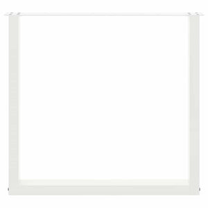 Gambe per tavolo da pranzo a forma di U 2 pz bianche 80x(72-73) cm in acciaio 4013189