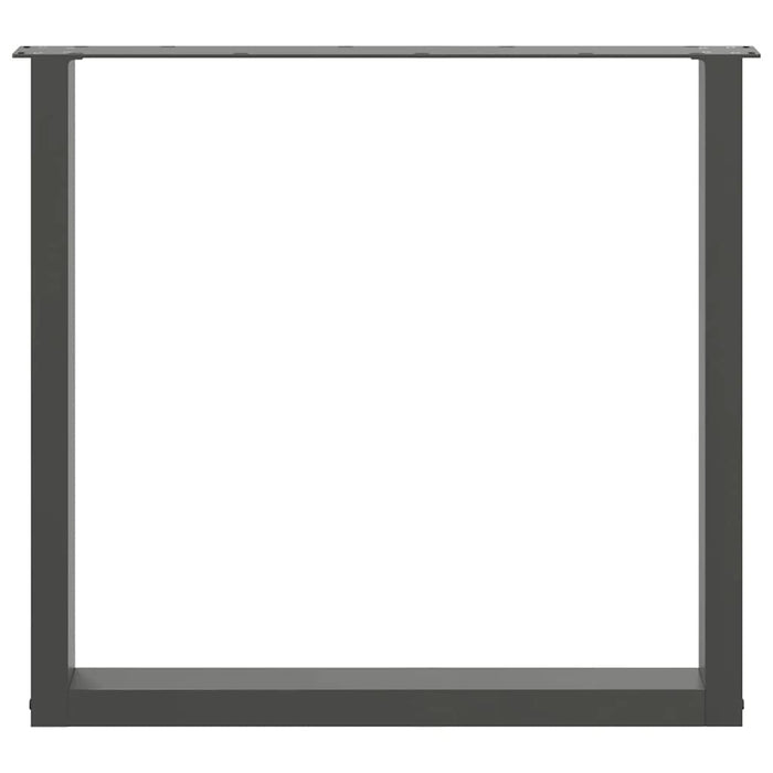 Gambe per tavolo da pranzo a forma di U 2 pz Antracite 80x(72-73) cm Acciaio 4013190