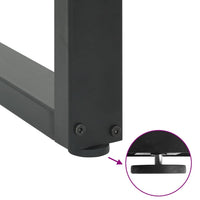 Gambe per tavolo da pranzo a forma di U 2 pz Antracite 80x(72-73) cm Acciaio 4013190