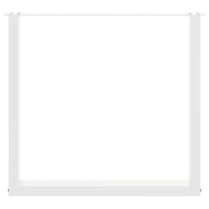 vidaXL Gambe per tavolo da pranzo a forma di U 2 pz bianche 90x(72-73) cm in acciaio