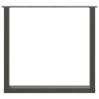 vidaXL Gambe per tavolo da pranzo a forma di U 2 pz Antracite 90x(72-73) cm Acciaio