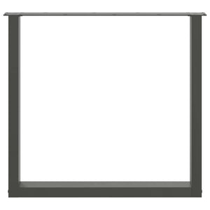 vidaXL Gambe per tavolo da pranzo a forma di U 2 pz Antracite 90x(72-73) cm Acciaio