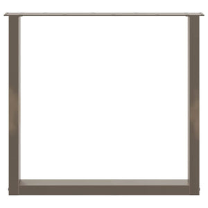 vidaXL Gambe per tavolo da pranzo a forma di U 2 pz in acciaio naturale 90x(72-73) cm