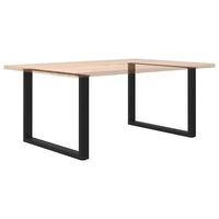 Gambe per tavolo da pranzo a forma di U 2 pz nere 100x(72-73) cm in acciaio 4013196