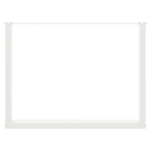 vidaXL Gambe per tavolo da pranzo a forma di U 2 pz bianche 100x(72-73) cm in acciaio