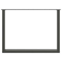 Gambe per tavolo da pranzo a forma di U 2 pz Antracite 100x(72-73) cm Acciaio 4013198