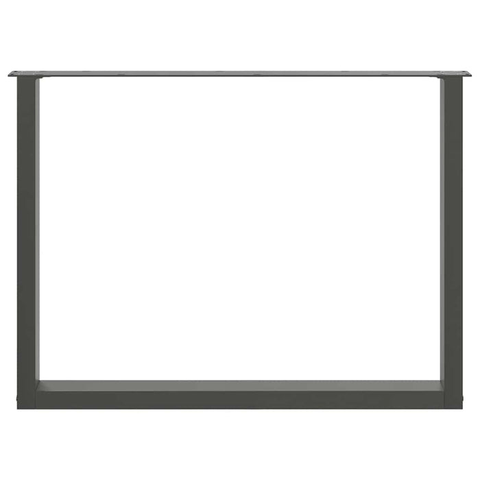 Gambe per tavolo da pranzo a forma di U 2 pz Antracite 100x(72-73) cm Acciaio 4013198