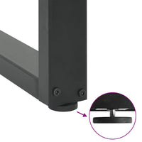 Gambe per tavolo da pranzo a forma di U 2 pz Antracite 100x(72-73) cm Acciaio 4013198