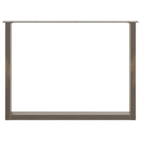 Gambe per tavolo da pranzo a forma di U 2 pz in acciaio naturale 100x(72-73) cm