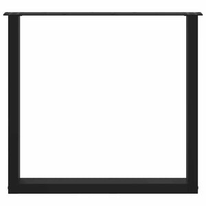 Gambe per tavolo da pranzo a forma di U 3 pz nere 80x(72-73) cm in acciaio 4013204