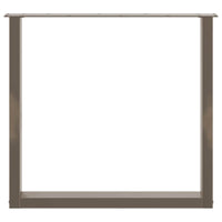 vidaXL Gambe per tavolo da pranzo a forma di U 3 pz in acciaio naturale 80x(72-73) cm