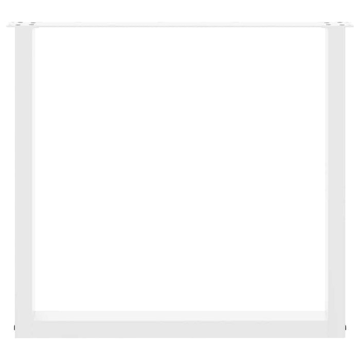 Gambe per tavolo da pranzo a forma di U 3 pz bianche 90x(72-73) cm in acciaio