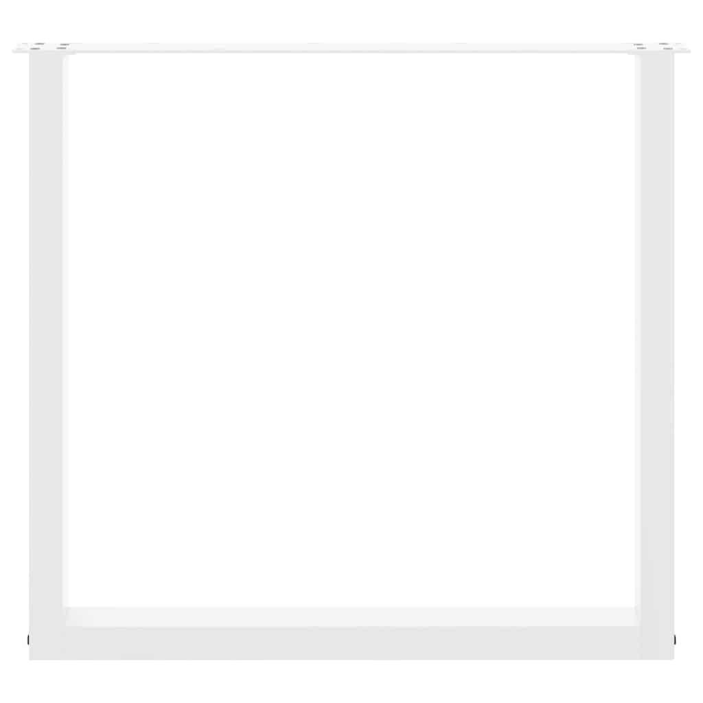 Gambe per tavolo da pranzo a forma di U 3 pz bianche 90x(72-73) cm in acciaio 4013209