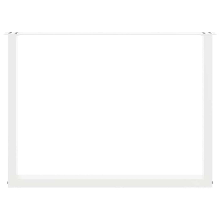 vidaXL Gambe per tavolo da pranzo a forma di U 3 pz bianche 100x(72-73) cm in acciaio