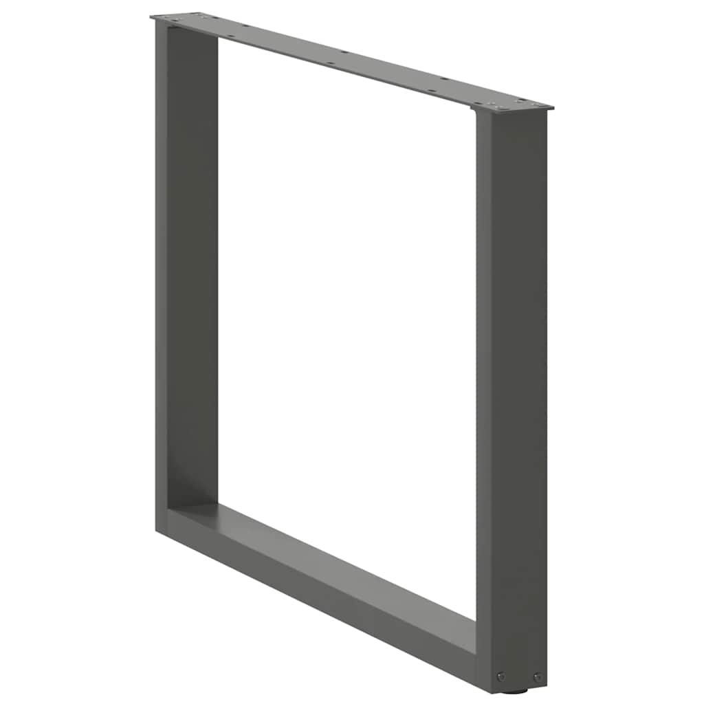 Gambe per tavolo da pranzo a forma di U 3 pz Antracite 100x(72-73) cm Acciaio 4013214