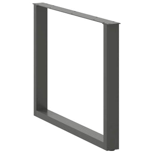 Gambe per tavolo da pranzo a forma di U 3 pz Antracite 100x(72-73) cm Acciaio 4013214