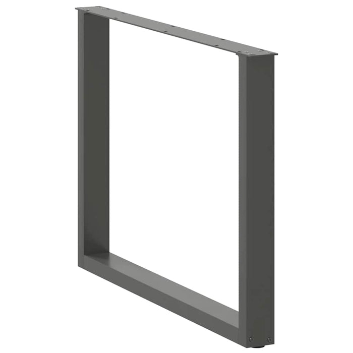 Gambe per tavolo da pranzo a forma di U 3 pz Antracite 100x(72-73) cm Acciaio 4013214