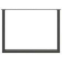 Gambe per tavolo da pranzo a forma di U 3 pz Antracite 100x(72-73) cm Acciaio 4013214