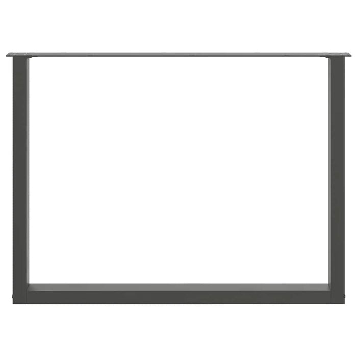 Gambe per tavolo da pranzo a forma di U 3 pz Antracite 100x(72-73) cm Acciaio 4013214