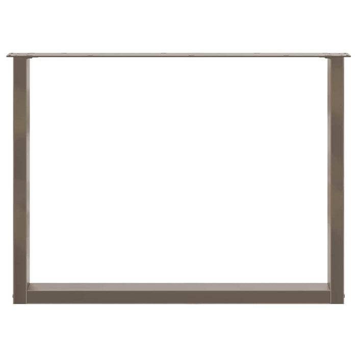 Gambe per tavolo da pranzo a forma di U 3 pz in acciaio naturale 100x(72-73) cm 4013215