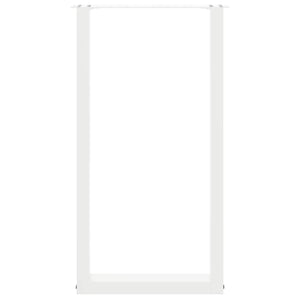 vidaXL Gambe per tavolo da bar a forma di U 2 pz bianche 40x(90-91) cm in acciaio
