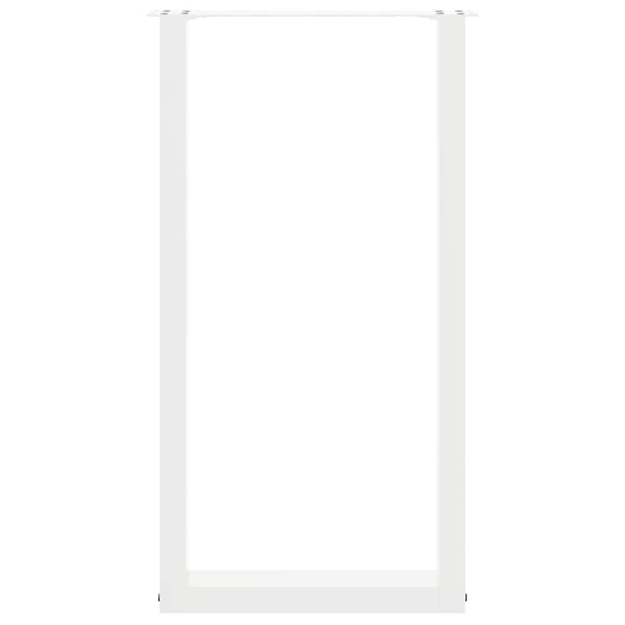 vidaXL Gambe per tavolo da bar a forma di U 2 pz bianche 40x(90-91) cm in acciaio