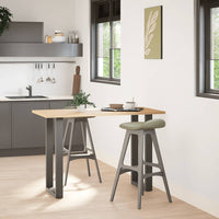 Gambe per tavolo da bar a forma di U 2 pz Antracite 40x(90-91) cm Acciaio 4013218