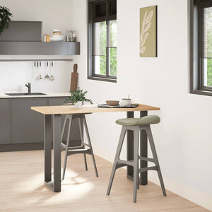 Gambe per tavolo da bar a forma di U 2 pz Antracite 40x(90-91) cm Acciaio 4013218