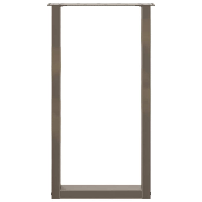 vidaXL Gambe per tavolo da bar a forma di U 2 pz in acciaio naturale 40x(90-91) cm