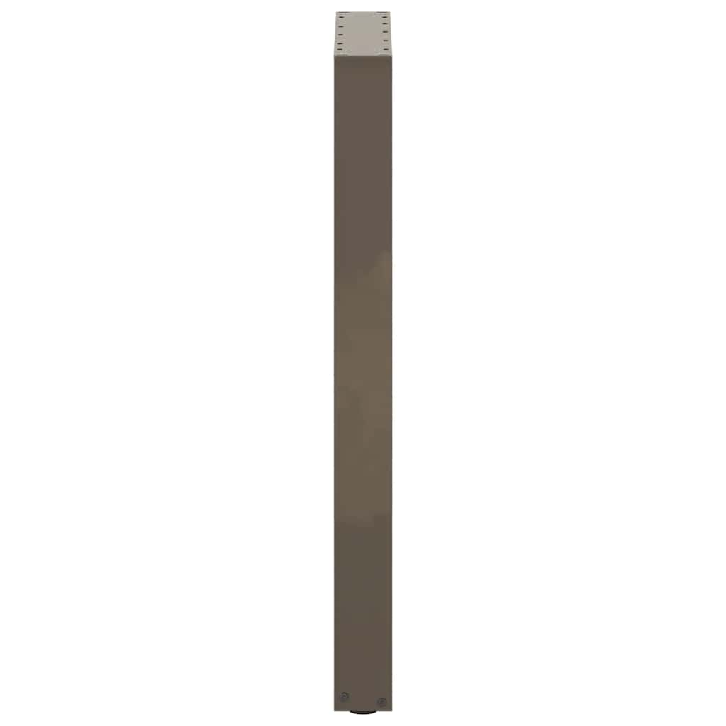 Gambe per tavolo da bar a forma di U 2 pz in acciaio naturale 40x(90-91) cm 4013219